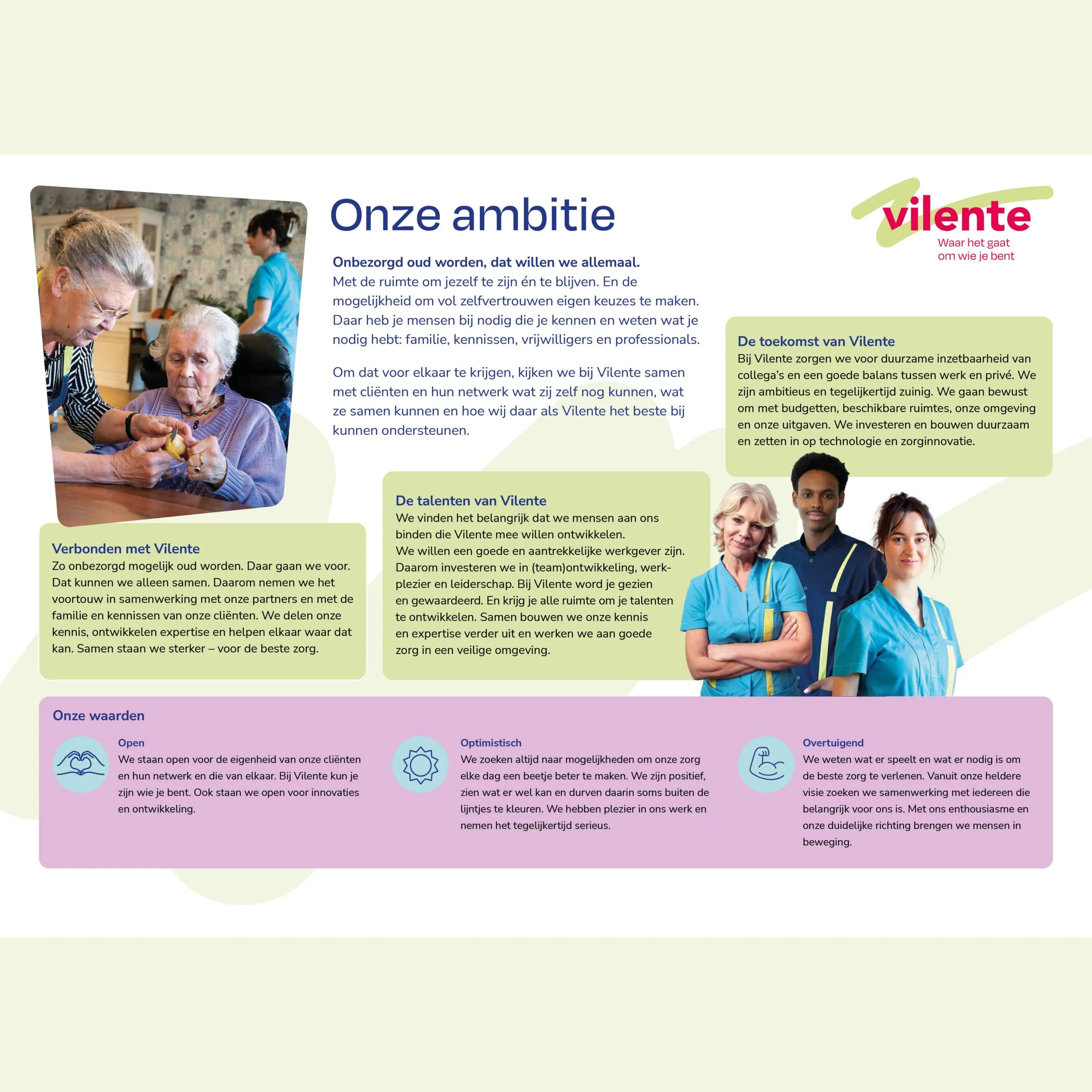 Vilente praatplaat voor managers en teamleiders over de nieuwe koers.