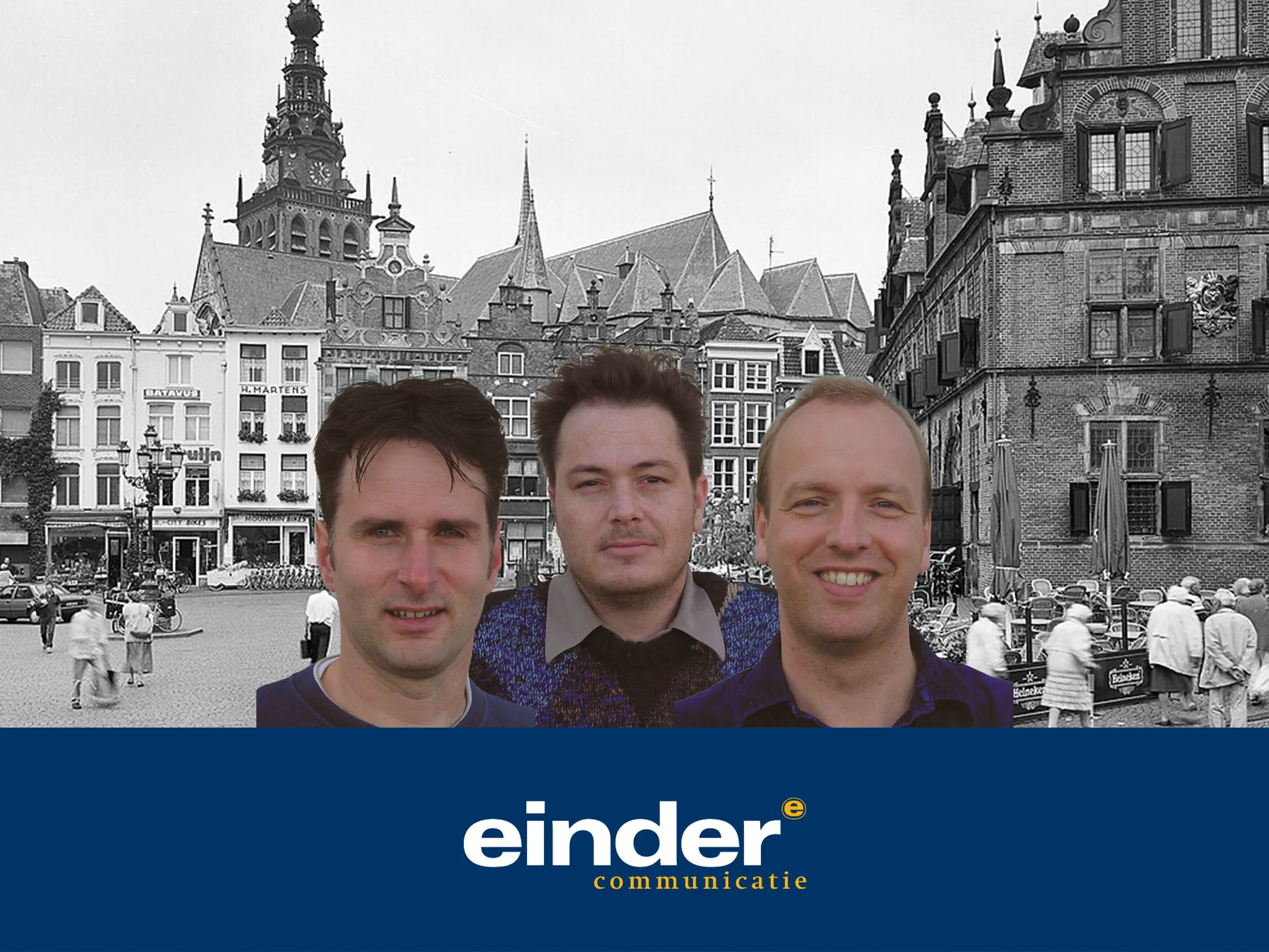 Drie mannen, de oprichters van Einder.