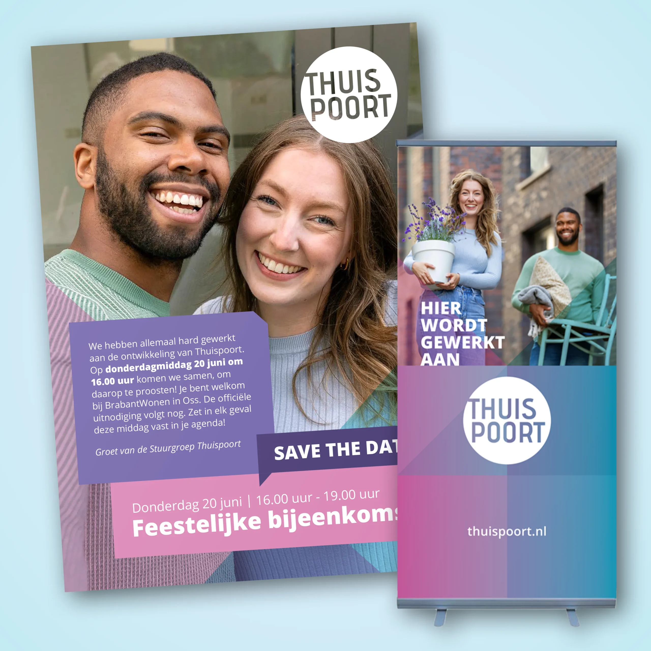 Verschillend promotiemateriaal voor Thuispoort.